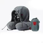 Grand Trunk Hooded Travel Neck Pillow Slate Grey