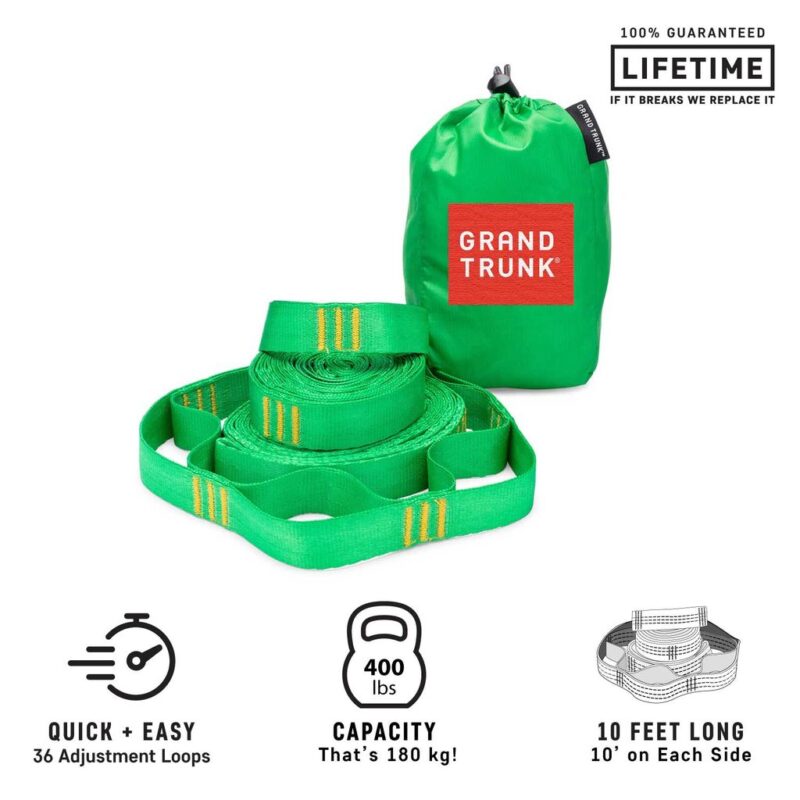 Sangles de suspension pour hamac Grand Trunk - Vert