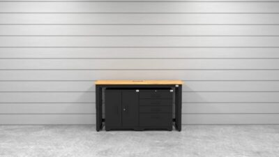 Ensemble de rangement d'atelier CAT avec 1 armoire de base, 1 armoire à outils et 1 plan de travail de 72 pouces