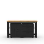 Ensemble de rangement d'atelier CAT avec 1 armoire de base, 1 armoire à outils et 1 plan de travail de 72 pouces