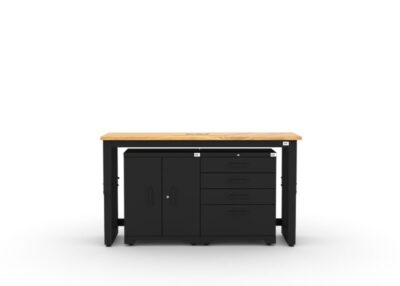 Ensemble de rangement d'atelier CAT avec 1 armoire de base, 1 armoire à outils et 1 plan de travail de 72 pouces