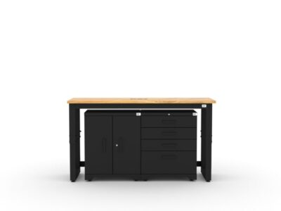 CAT garage storage cabinet set with 1 base cabinet, 1 tool cabinet and 72 inch worktop