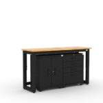 Ensemble de rangement d'atelier CAT avec 1 armoire de base, 1 armoire à outils et 1 plan de travail de 72 pouces