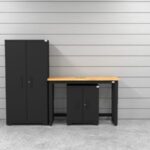 Ensemble d'armoires de rangement pour garage CAT avec 1 casier, 1 armoire de base et plan de travail de 48 pouces