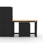 Ensemble d'armoires de rangement pour garage CAT avec 1 casier, 1 armoire de base et plan de travail de 48 pouces