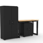 Ensemble d'armoires de rangement pour garage CAT avec 1 casier, 1 armoire de base et plan de travail de 48 pouces