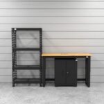 Ensemble de rangement d'atelier Catt avec 1 étagère, 1 armoire basse et établi de 48 pouces