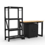 Ensemble de rangement d'atelier Catt avec 1 étagère, 1 armoire basse et établi de 48 pouces