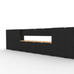 Ensemble de rangement de garage CAT avec 4 casiers, 4 armoires murales, 4 armoires de base et plan de travail de 84 pouces