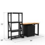 Ensemble de rangement d'atelier CAT avec 1 étagère, 1 armoire à outils et établi de 48 pouces