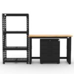 Ensemble de rangement d'atelier CAT avec 1 étagère, 1 armoire à outils et établi de 48 pouces