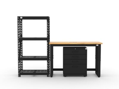 Ensemble de rangement d'atelier CAT avec 1 étagère, 1 armoire à outils et établi de 48 pouces