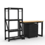 Ensemble de rangement d'atelier CAT avec 1 étagère, 1 armoire à outils et établi de 48 pouces