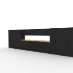Ensemble d'armoires de garage CAT entièrement soudées avec 4 casiers, 4 armoires murales, 2 armoires basses, 2 armoires à outils et double dessus de 56 pouces