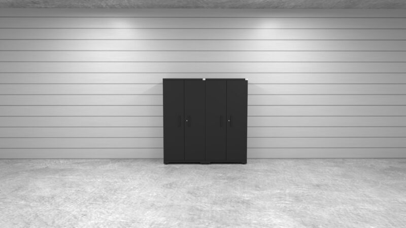 CAT garage storage cabinet set with 2 lockers