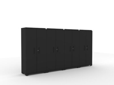 CAT fully-welded garage storage cabinets with 4 lockers