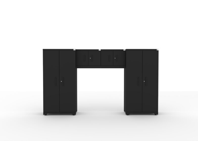 CAT fully-welded garage storage cabinets with 2 lockers and 2 wall cabinets