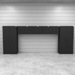 Armoires de garage entièrement soudées CAT avec 2 casiers et 4 armoires murales