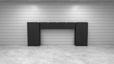 Armoires de garage entièrement soudées CAT avec 2 casiers et 4 armoires murales