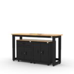 Ensemble de rangement de garage Cat avec 1 armoire basse, 1 armoire murale et établi de 72 pouces