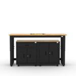 Ensemble de rangement de garage Cat avec 1 armoire basse, 1 armoire murale et établi de 72 pouces