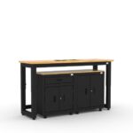 Ensemble de rangement de garage Cat avec 1 armoire basse, 1 armoire murale et établi de 72 pouces
