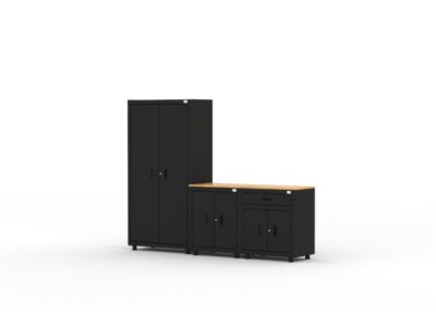 CAT RTASETC left Ensemble d'armoires de rangement pour garage Cat avec 1 casier, 1 armoire basse et 1 armoire basse à tiroirs