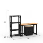 Armoires de rangement pour garage CAT avec 1 tiroir-base, 1 étagère et établi de 48 pouces