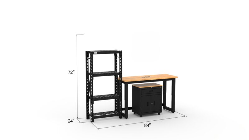 Armoires de rangement pour garage CAT avec 1 tiroir-base, 1 étagère et établi de 48 pouces