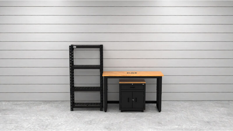 Armoires de rangement pour garage CAT avec 1 tiroir-base, 1 étagère et établi de 48 pouces