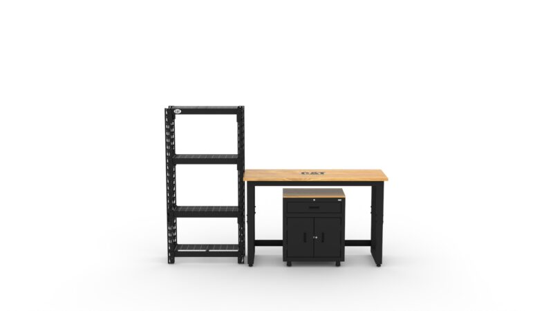 Armoires de rangement pour garage CAT avec 1 tiroir-base, 1 étagère et établi de 48 pouces