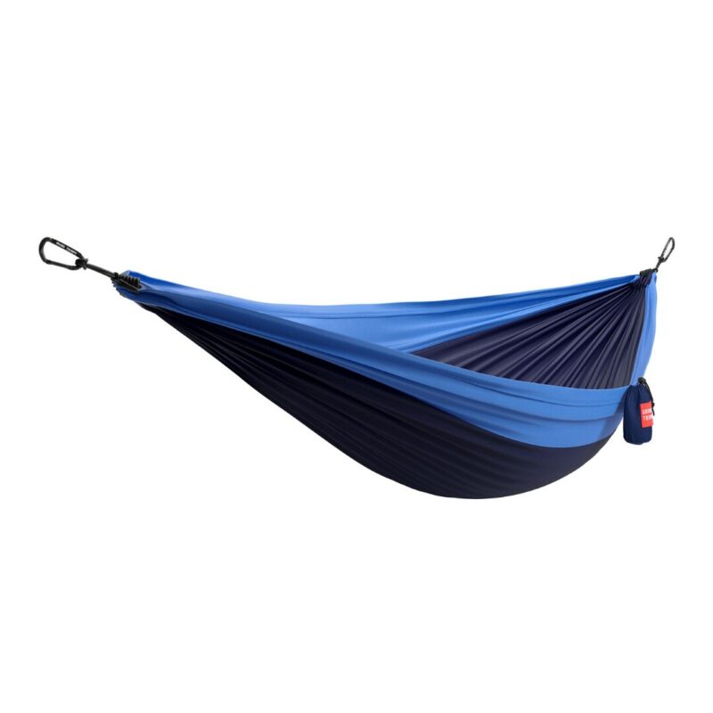 DLXH 02 03 Getting away is good for the soul. Whether you’re hiking on the other side of the world or taking a break in your backyard, our packable two-person parachute nylon hammock is ready to help you take a load off while you plot your next adventure. With the included carabiners and five foot hammock straps, this affordable all-in-one hammock kit is ready to hang. No need to purchase extra straps or rope.