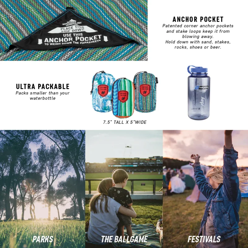 Grand Trunk Adventure Sheet, Lightweight, Water Resistant Picnic Blanket Cabo Grand Trunk Adventure Sheet Cabo