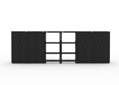RTASETBZ mian CAT garage storage cabinets with 4 lockers and shelving unit storage