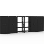 CAT garage storage cabinets with 4 lockers and shelving unit storage