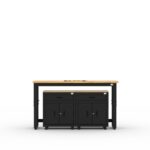Unité de rangement de garage avec 2 caissons bas à 1 tiroir et 2 portes et établi de 72 pouces