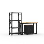 Armoires de rangement GARAGE CAT avec 1 armoire de base, 1 étagère et établi de 48 pouces