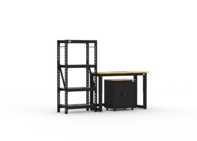 Armoires de rangement GARAGE CAT avec 1 armoire de base, 1 étagère et établi de 48 pouces