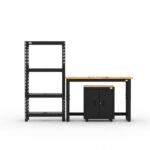 Armoires de rangement GARAGE CAT avec 1 armoire de base, 1 étagère et établi de 48 pouces