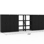 CAT garage storage cabinets with 4 lockers and shelving unit storage