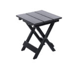 Lake Country Outdoors Weather-Resistant High-Density Polyethylene Folding Side Table - Black