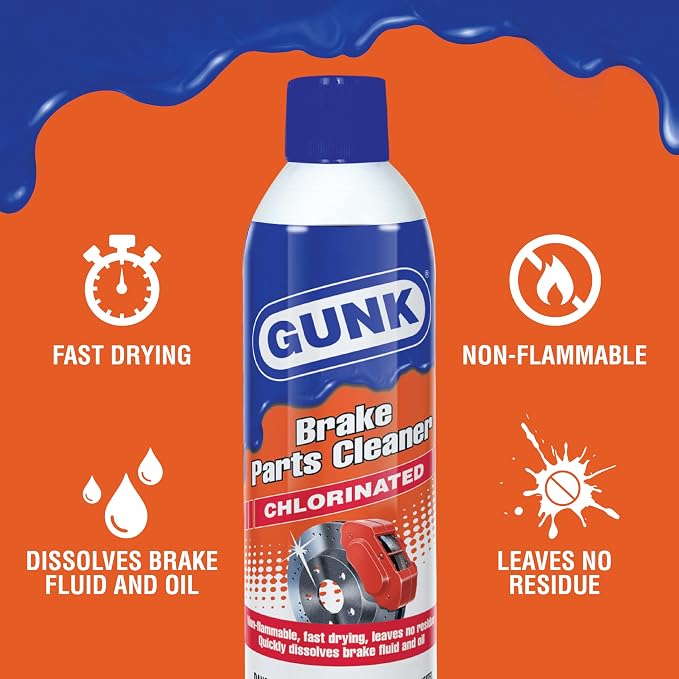 Gunk Non Flammable, Chlorinated Brake Parts Cleaner 538g 12pk3