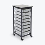 Luxor 8 piece Stackable Storage Bins for Luxor Mobile Bin Storage Systems 20lb Capacity per Bin