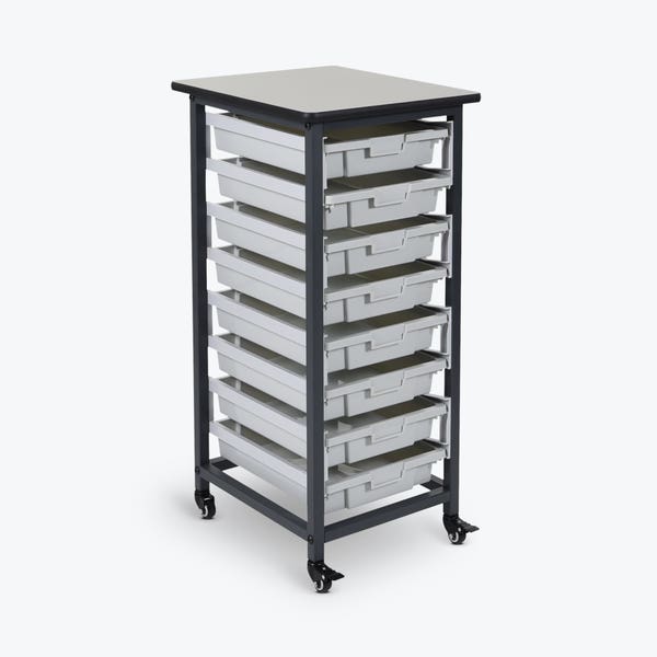 Luxor 8 piece Stackable Storage Bins for Luxor Mobile Bin Storage Systems 20lb Capacity per Bin Luxor 8 piece Stackable Storage Bins for Luxor Mobile Bin Storage Systems 20lb Capacity per Bin