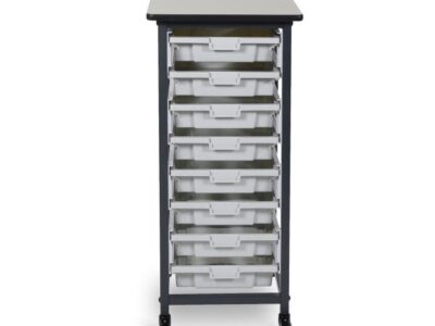 Luxor 8 piece Stackable Storage Bins for Luxor Mobile Bin Storage Systems 20lb Capacity per Bin3