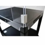 Luxor Adjustable Height 3 Shelf Steel AV Cart with Acrylic Sneeze Guard4