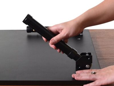 Luxor Adjustable Height Desk with Easy Adjust Foldable Legs for Portability and Easy Storage 32 x 241
