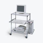 Luxor Adjustable Wire Mobile Workstation with Pullout Tray