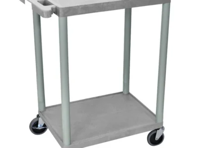 Luxor Flat Shelf Cart Two Shelves Grey