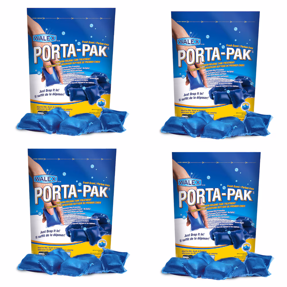 Walex Porta Pak Holding Tank Deodorizer Drop ins for RV and Marine 10 pack Fresh Scent 4pk
